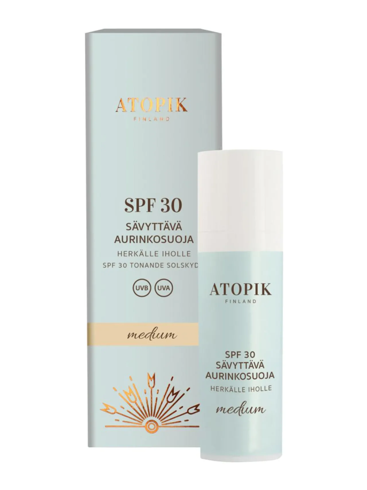 Ihonhoito<ATOPIK SPF 30 Sävyttävä Aurinkosuoja Medium, 30 ml