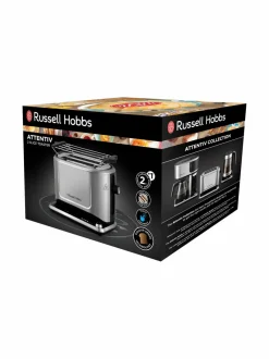 Leivänpaahtimet<Russell Hobbs Attentiv Toaster -leivänpaahdin STEEL