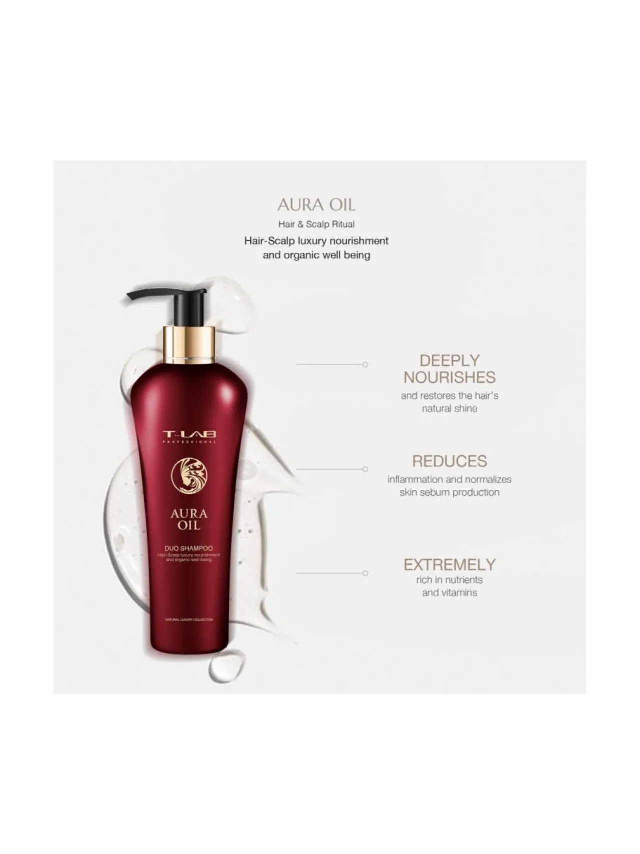 Lahjapakkaukset<T-LAB Professional Aura Oil Ritual Set -lahjapakkaus kuiville hiuksille, 3 tuotetta