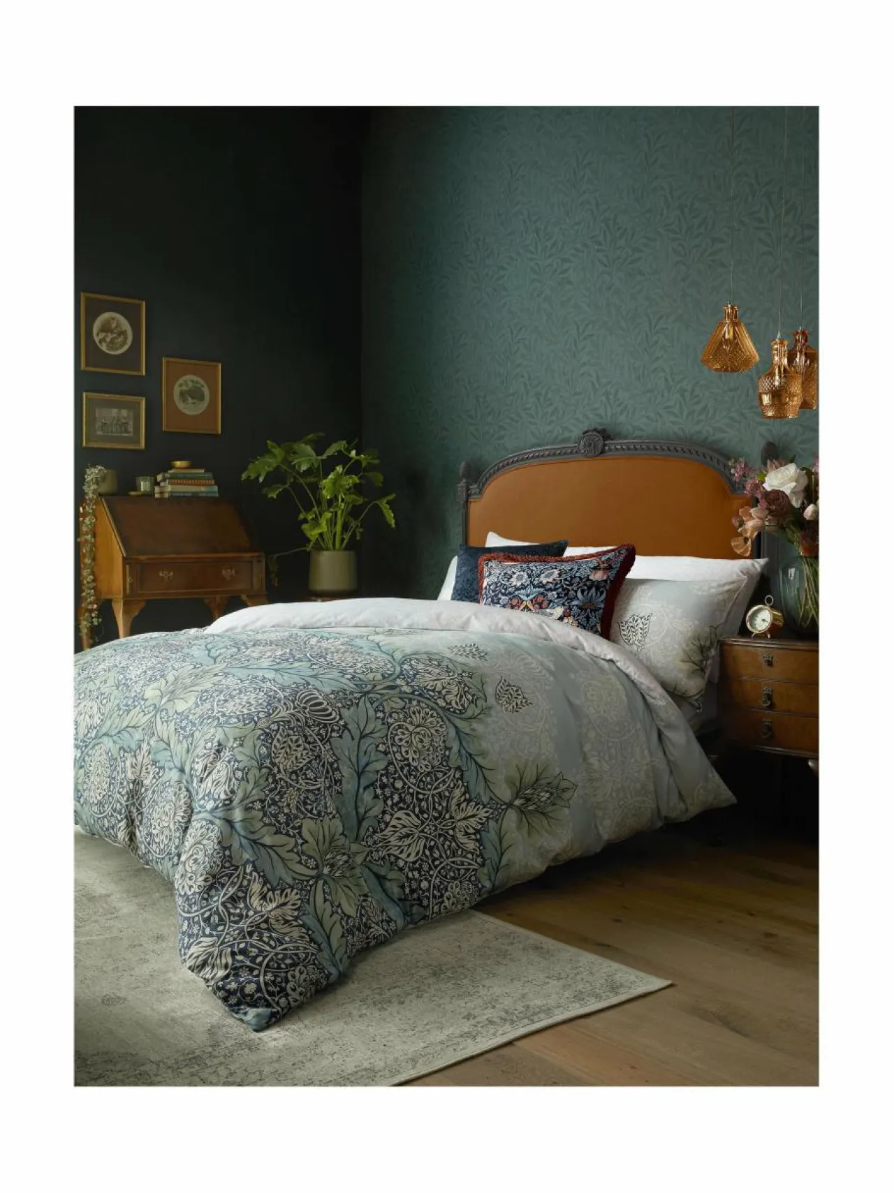 Liinavaatteet<William Morris At Home Avon Chinz -satiinipussilakanasetti 14 INDIGO
