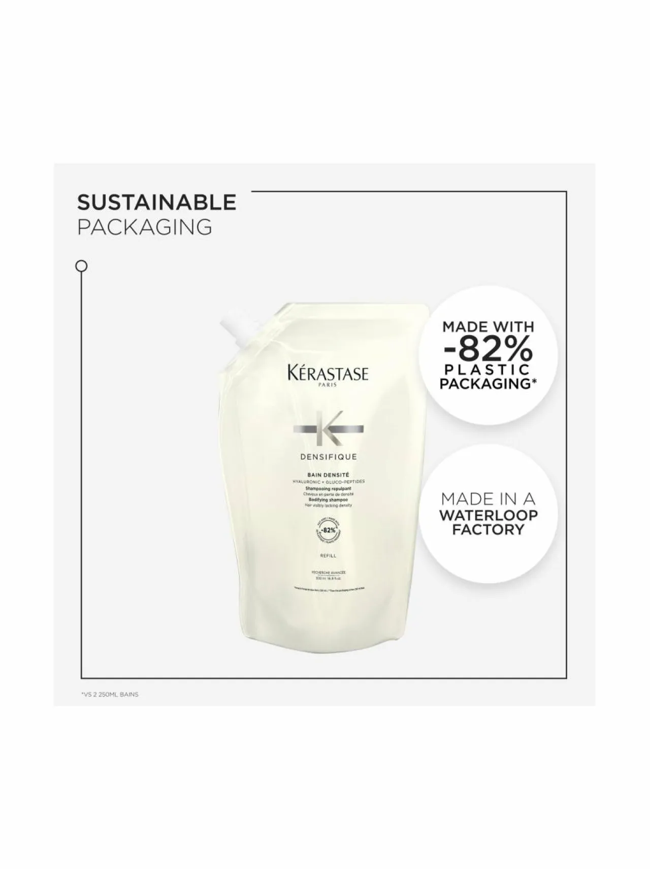 Hiustenhoitotuotteet<Kerastase Bain Densite Refill -shampookylpy, täyttöpakkaus, 500ml
