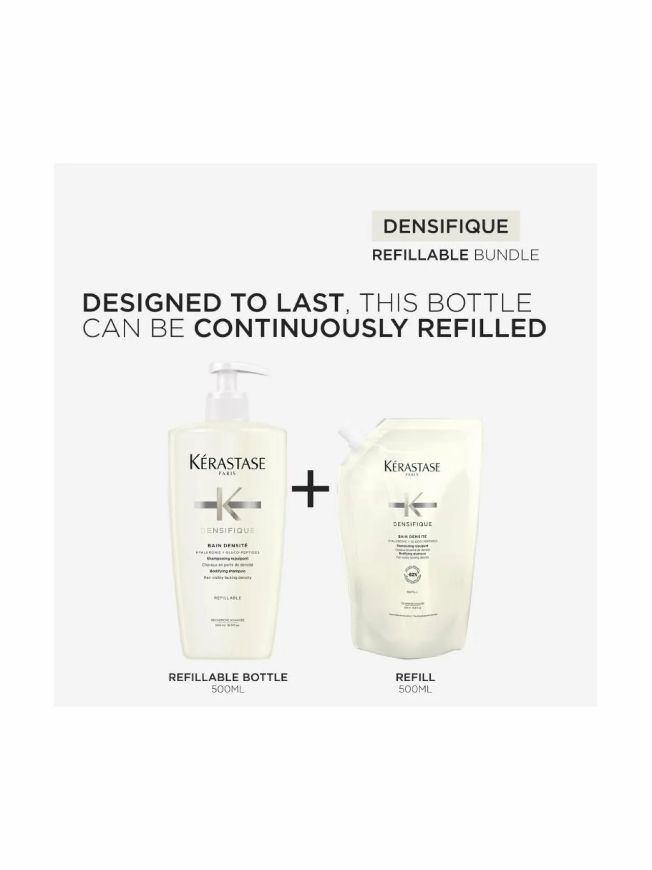 Hiustenhoitotuotteet<Kerastase Bain Densite Refill -shampookylpy, täyttöpakkaus, 500ml