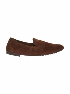 Kävelykengät & Loaferit<Tory Burch Ballet Loafer -mokkanahkakengät DARK COCOA