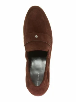 Kävelykengät & Loaferit<Tory Burch Ballet Loafer -mokkanahkakengät DARK COCOA