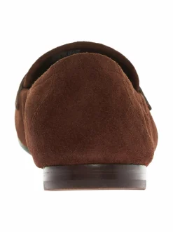 Kävelykengät & Loaferit<Tory Burch Ballet Loafer -mokkanahkakengät DARK COCOA