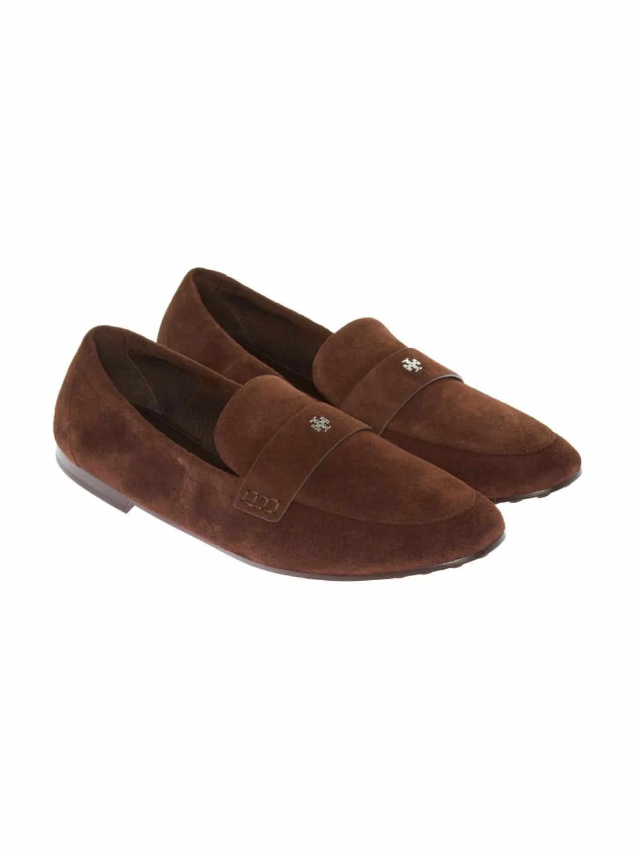 Kävelykengät & Loaferit<Tory Burch Ballet Loafer -mokkanahkakengät DARK COCOA