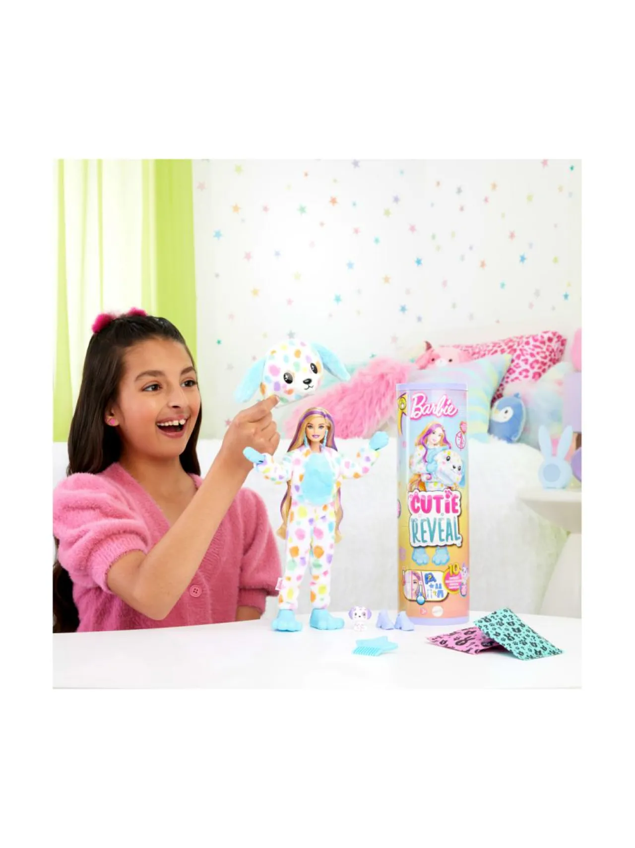 Nuket & Nuken Tarvikkeet<BARBIE ️ Cutie Reveal Dream -sarjan yllätysnukke Dalmatialainen 28 cm
