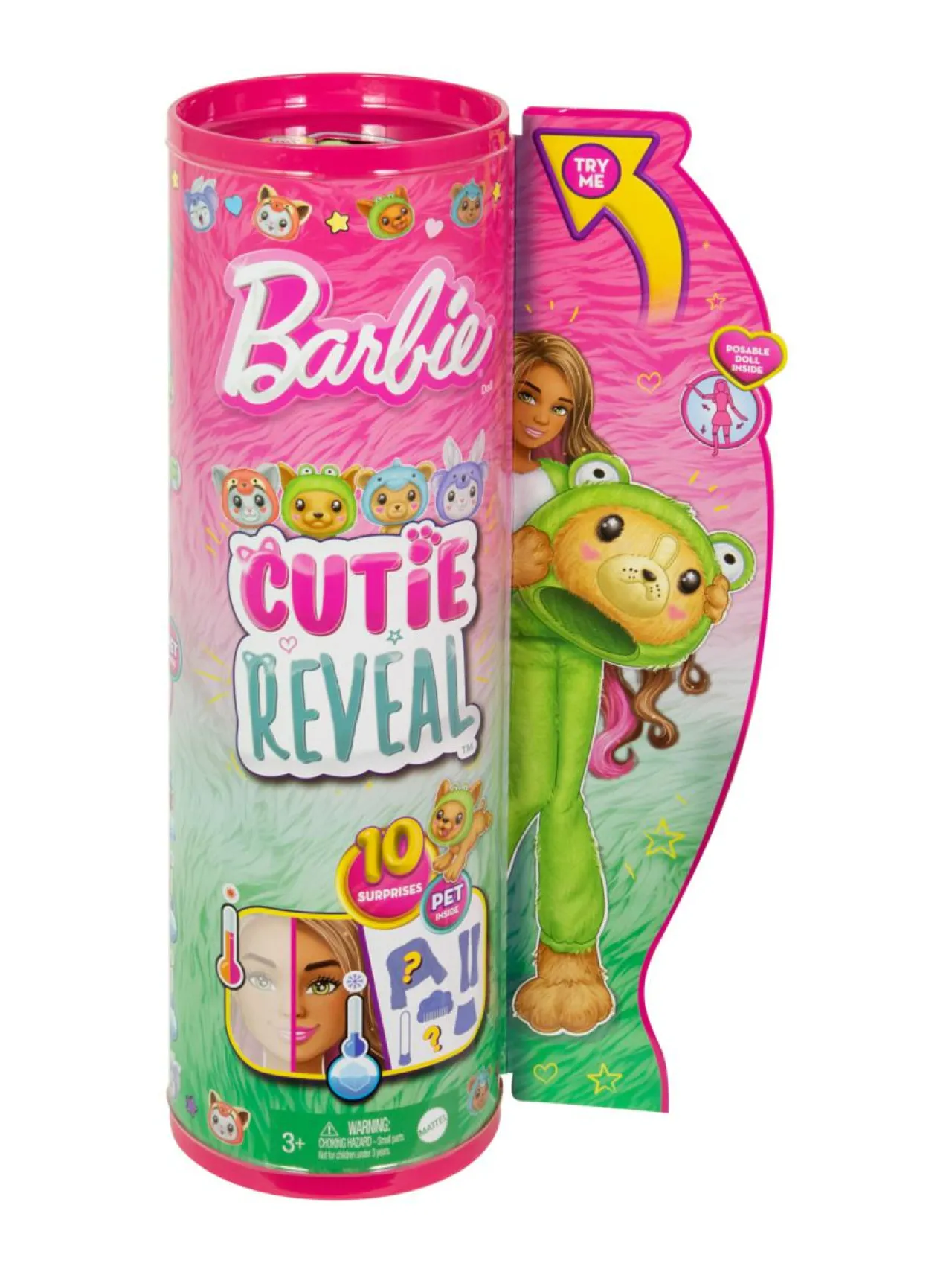 Nuket & Nuken Tarvikkeet<BARBIE Cutie Reveal -koiranpentu sammakkopuvussa 29 cm