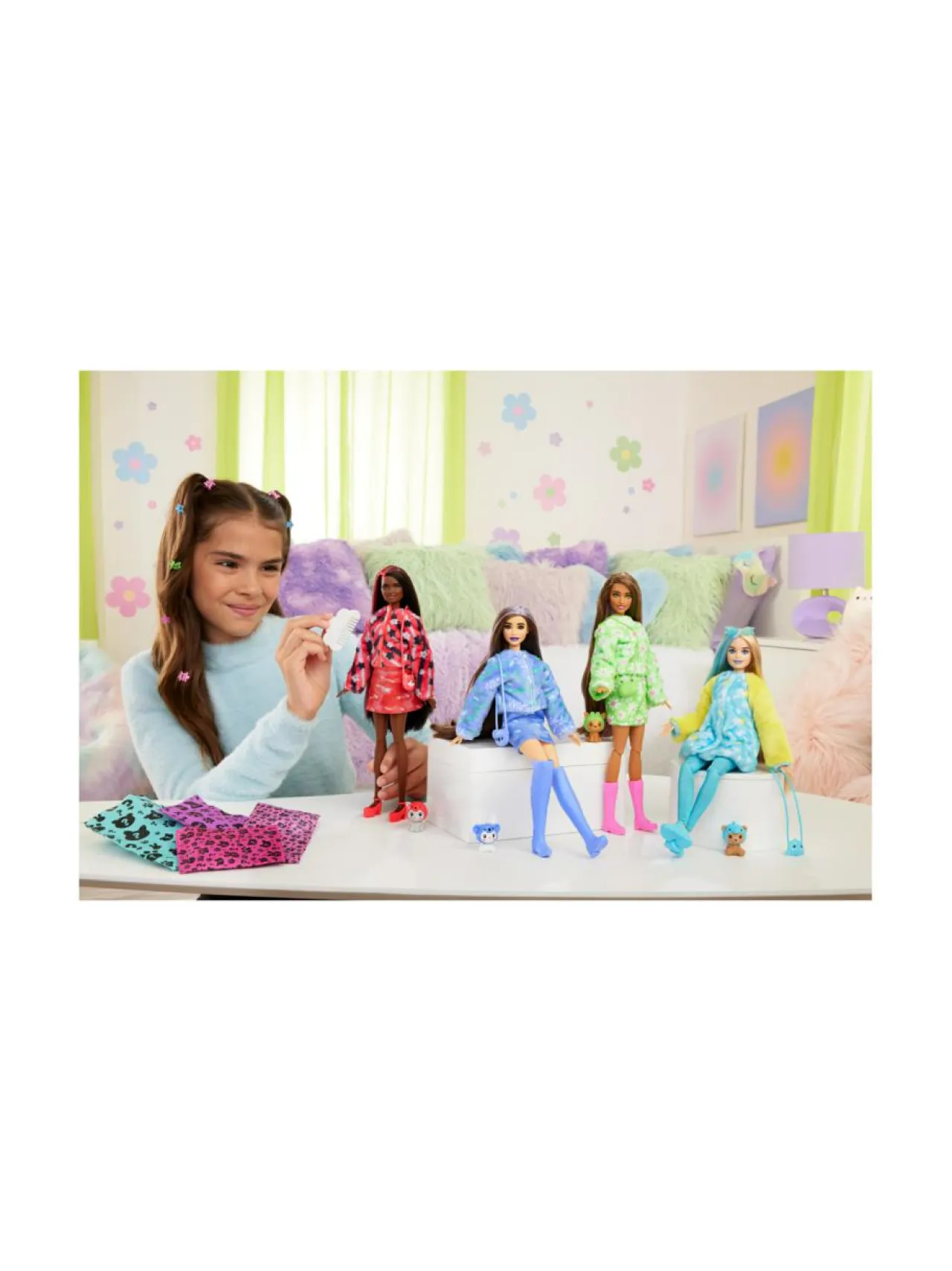 Nuket & Nuken Tarvikkeet<BARBIE Cutie Reveal -koiranpentu sammakkopuvussa 29 cm