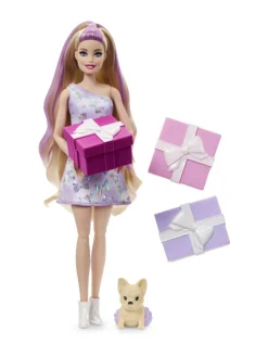Nuket & Nuken Tarvikkeet<BARBIE Party Unboxed Reveal syntymäpäiväyllätysnukke, blondi