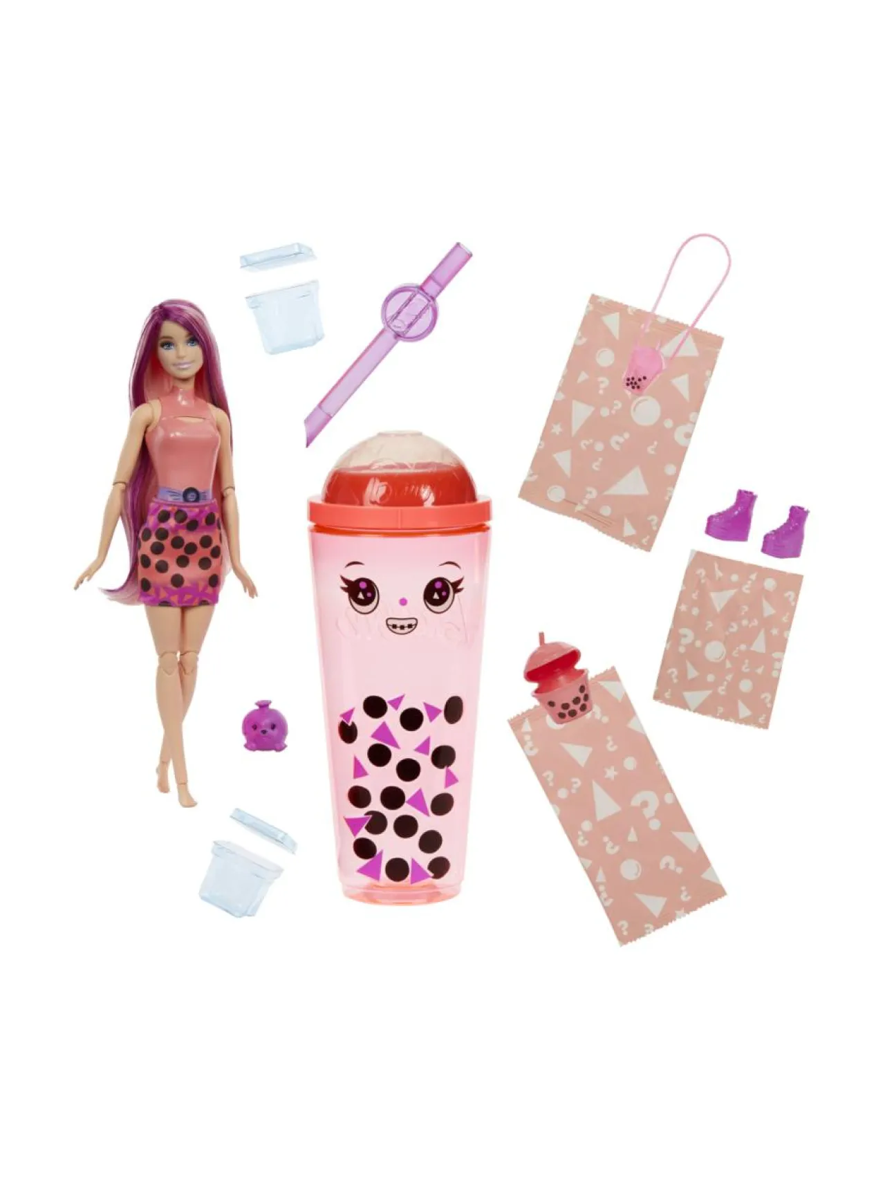 Nuket & Nuken Tarvikkeet<BARBIE ️ Pop! Reveal kuplatee yllätysnukke - Mangotee 28 cm