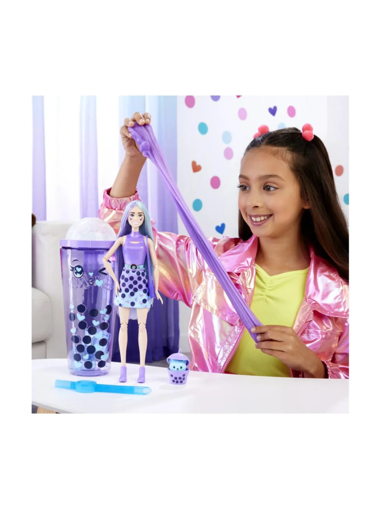 BARBIE ️ Pop! Reveal kuplatee yllätysnukke - Taro-maitotee 28 cm^ Nuket & Nuken Tarvikkeet