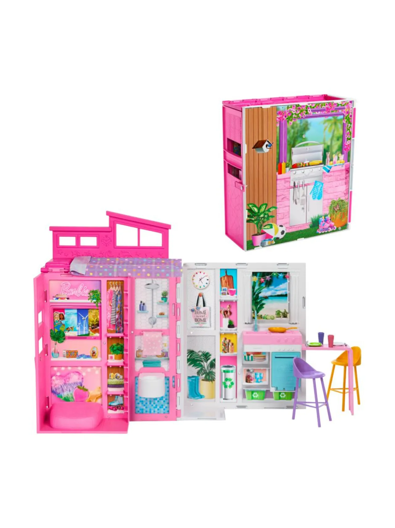 BARBIE taitettava talo^ Nuket & Nuken Tarvikkeet