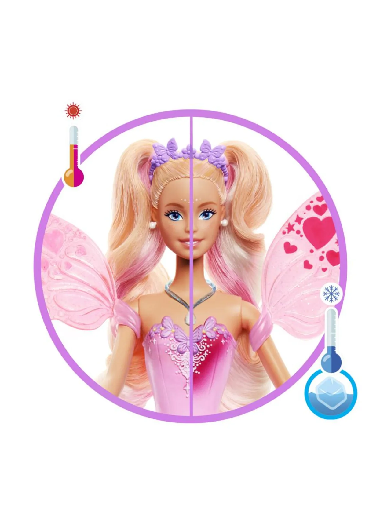 BARBIE väriä vaihtava keijunukke^ Nuket & Nuken Tarvikkeet