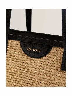 Shopperit<Ted Baker London Barni Faux Raffia Large -shopperi BLACK