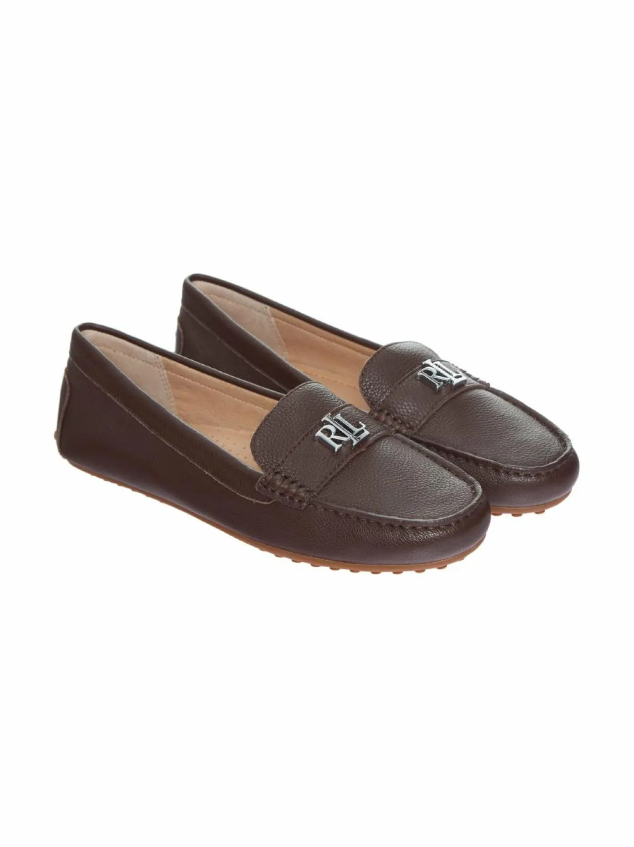 Kävelykengät & Loaferit<Lauren Ralph Lauren Barnsbury Driver -nahkakengät DARK HICKORY