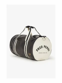 Laukut<Fred Perry Barrel-laukku D57 BLACK / ECRU