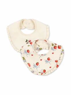 Muut Asusteet<Konges Sløjd Basic Frill Bib -ruokalaput 2 kpl P99082 MARMALADE MIX