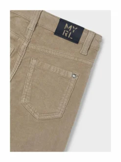 Housut<Mayoral Basic Slim Fit -vakosamettihousut WALNUT 46