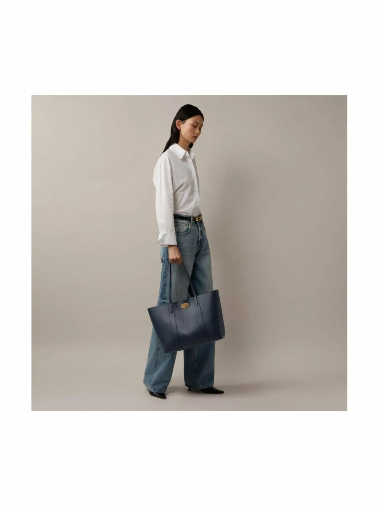 Käsilaukut<Mulberry Bayswater Tote Small -nahkalaukku U888 NIGHT SKY