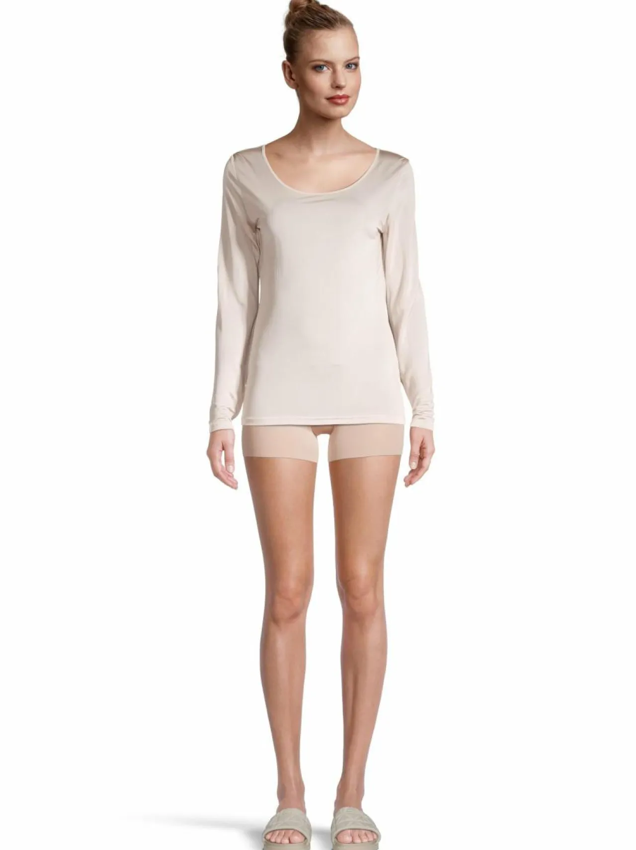 Yö- & Oloasut<Stockmann Silk Bea-silkkipaita NUDE PINK