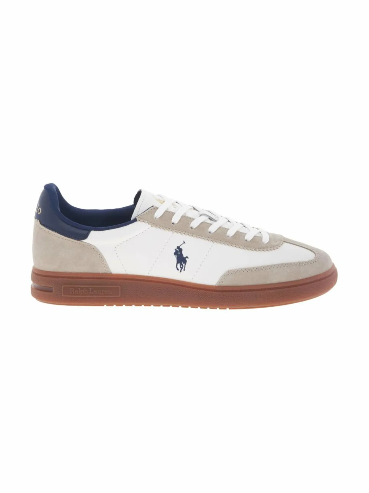 Urheilujalkineet<Polo Ralph Lauren Bedford-nahkasneakerit MILKSHAKE/NAVY