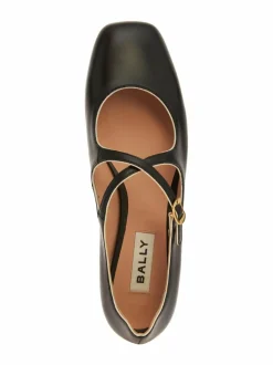 Avokkaat & Korkokengät<BALLY Beliska Ballerina -nahkakengät I901 BLACK/BONE