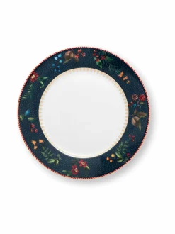 Lautaset & Kulhot<PIP Studio Berry s -posliinilautanen 21 cm BLUE