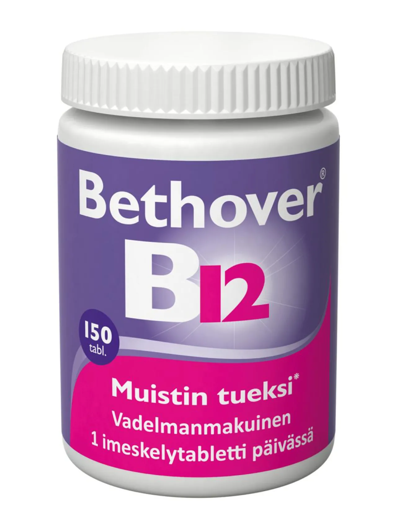 Apteekin Terveystuotteet<Bethover 1mg B12-vitamiini 150 tabl. vadelma