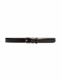 Vyöt<J.Lindeberg Bill Chromefree -nahkavyö, 3 cm 9999 BLACK