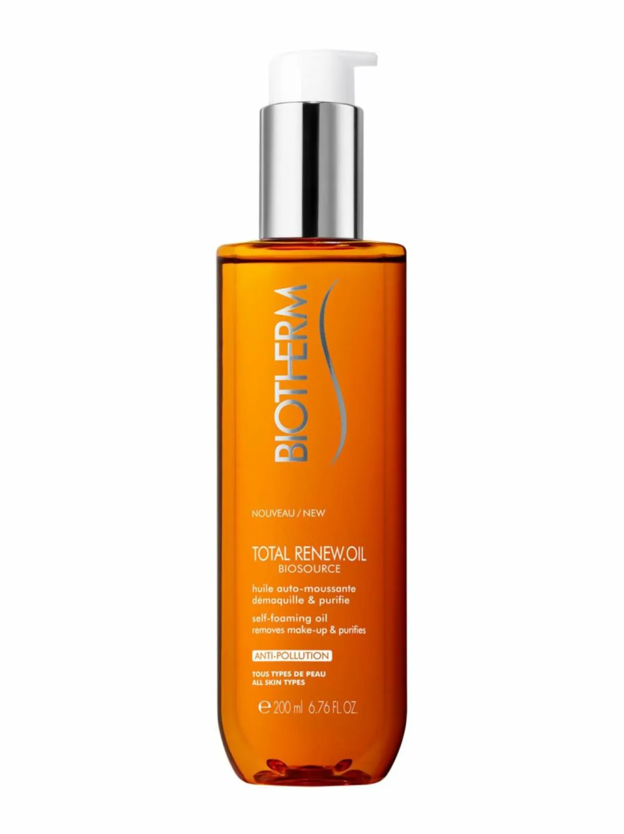 Biotherm Biosource Total Renew Oil -vaahtoava puhdistusöljy kaikille ihotyypeille 200 ml^ Kasvojenhoito