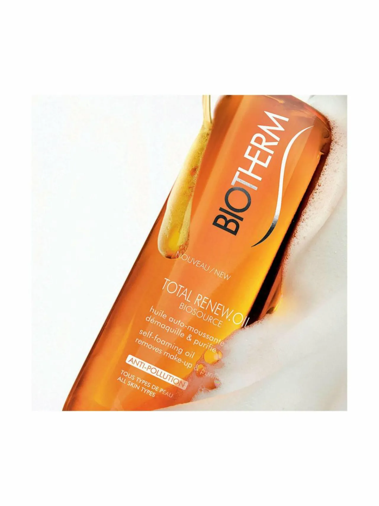 Biotherm Biosource Total Renew Oil -vaahtoava puhdistusöljy kaikille ihotyypeille 200 ml^ Kasvojenhoito