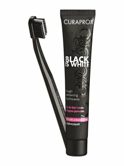 CURAPROX Black is White -hammastahna 90 ml + hammasharja^ Hammastahnat