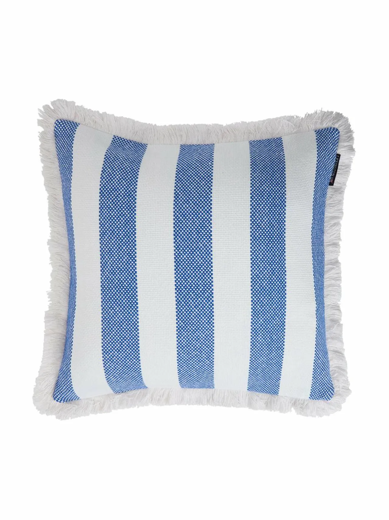 Sisustustyynyt<Lexington Block Striped Fringe -tyynynpäällinen 50 x 50 cm WHITE/SEA BLUE