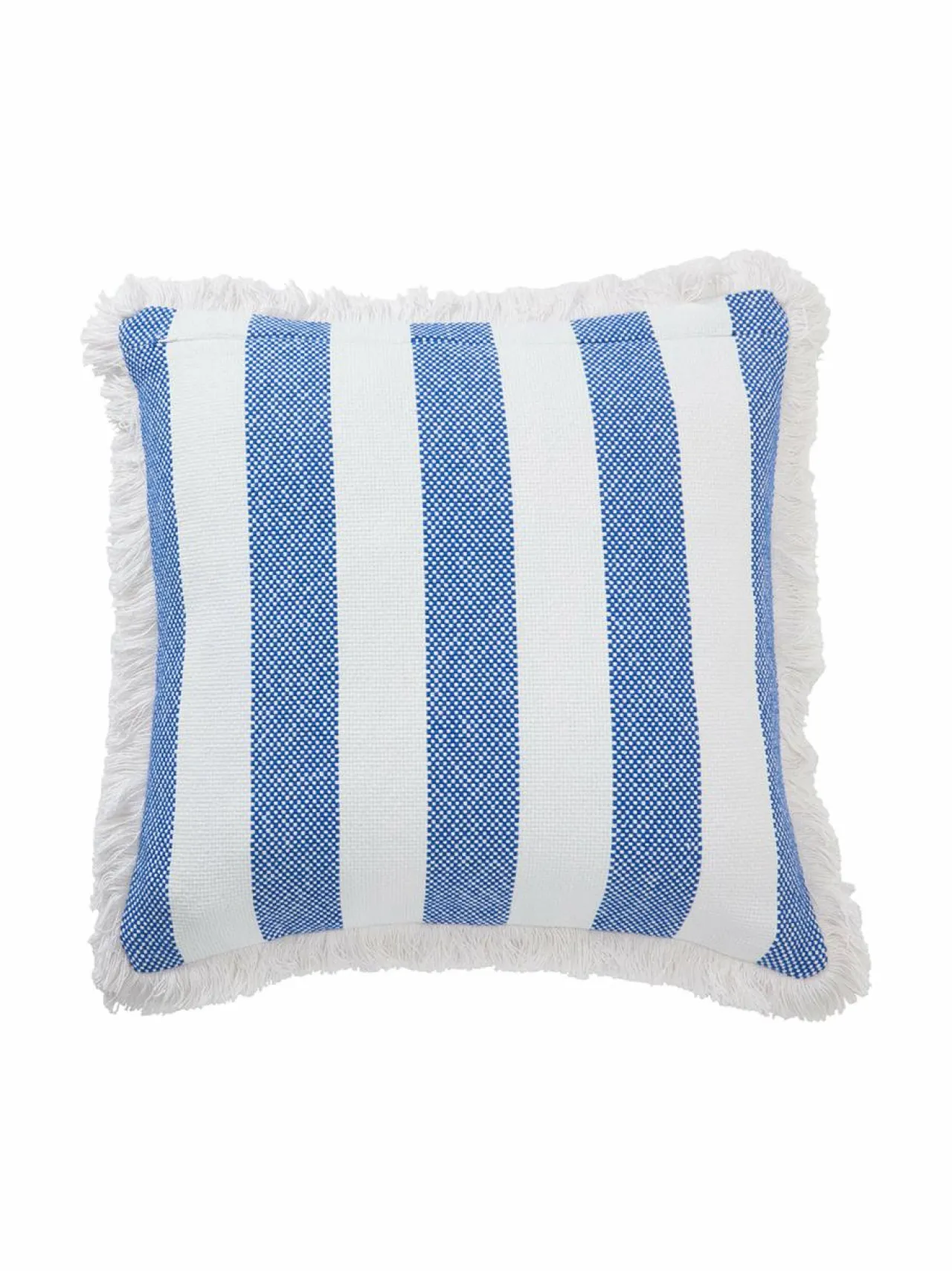 Sisustustyynyt<Lexington Block Striped Fringe -tyynynpäällinen 50 x 50 cm WHITE/SEA BLUE