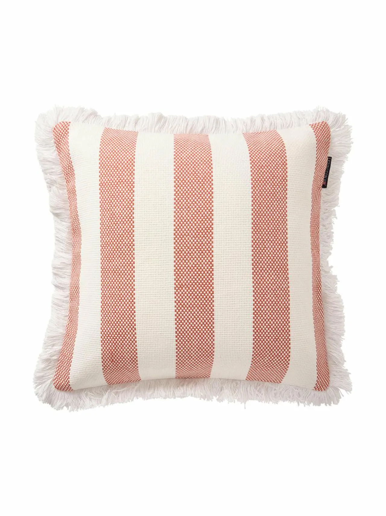 Sisustustyynyt<Lexington Block Striped Fringe -tyynynpäällinen 50 x 50 cm WHITE/CORAL