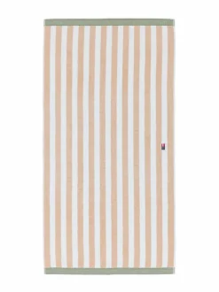 Kylpyhuonetekstiilit<Lexington Block Striped -pyyhe MOONBEAM/WHITE/VINTAGE GREEN