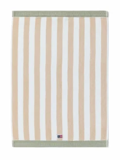 Kylpyhuonetekstiilit<Lexington Block Striped -pyyhe MOONBEAM/WHITE/VINTAGE GREEN