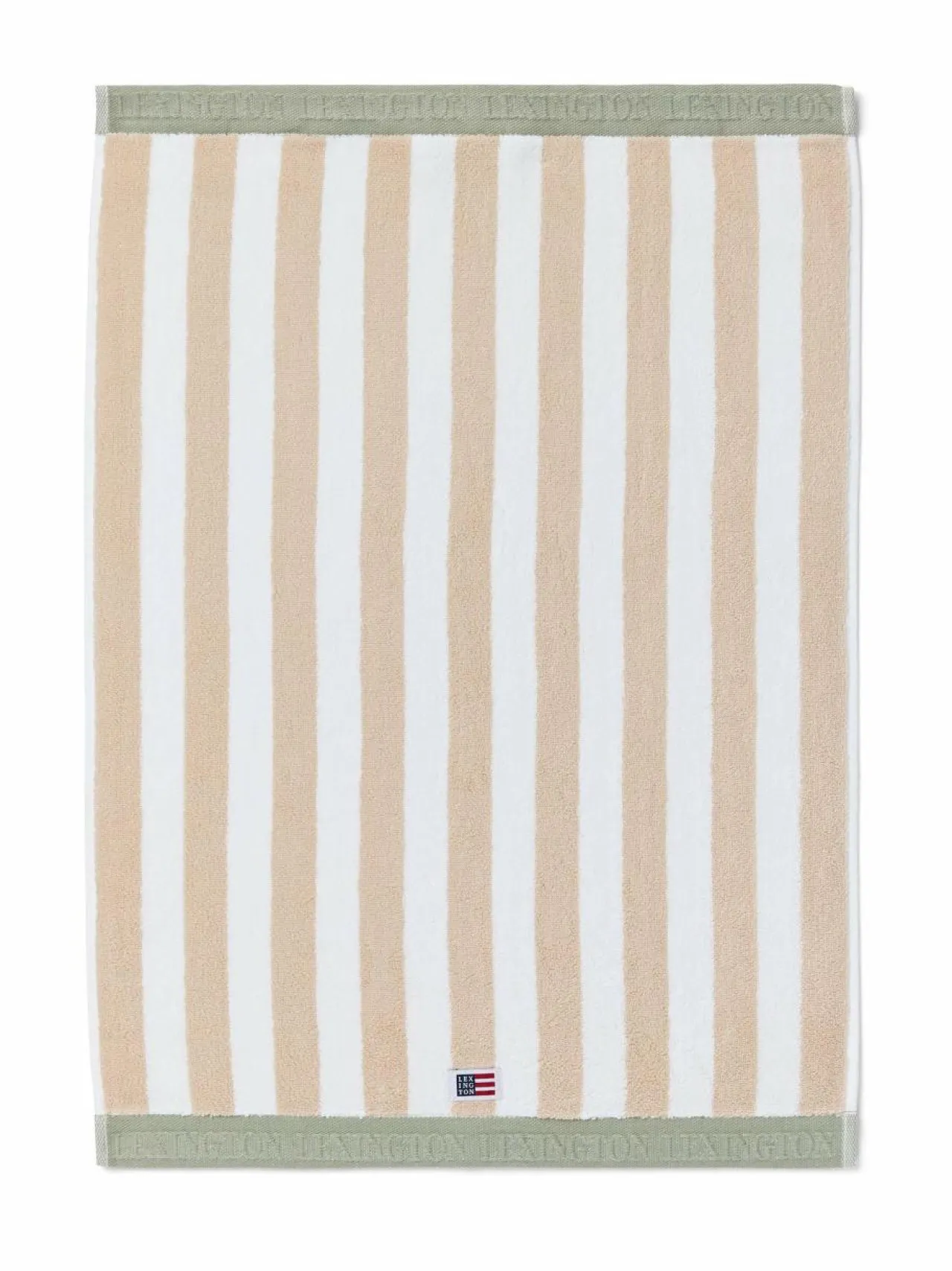 Kylpyhuonetekstiilit<Lexington Block Striped -pyyhe MOONBEAM/WHITE/VINTAGE GREEN