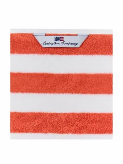 Kylpyhuonetekstiilit<Lexington Block Striped -pyyhe PEACH MELON/WHITE/MOONBEAM