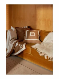 Huovat & Päiväpeitot<Balmuir B-logo- villa-kashmirpeitto, 130 x 180 cm 813 CAMEL/IVORY