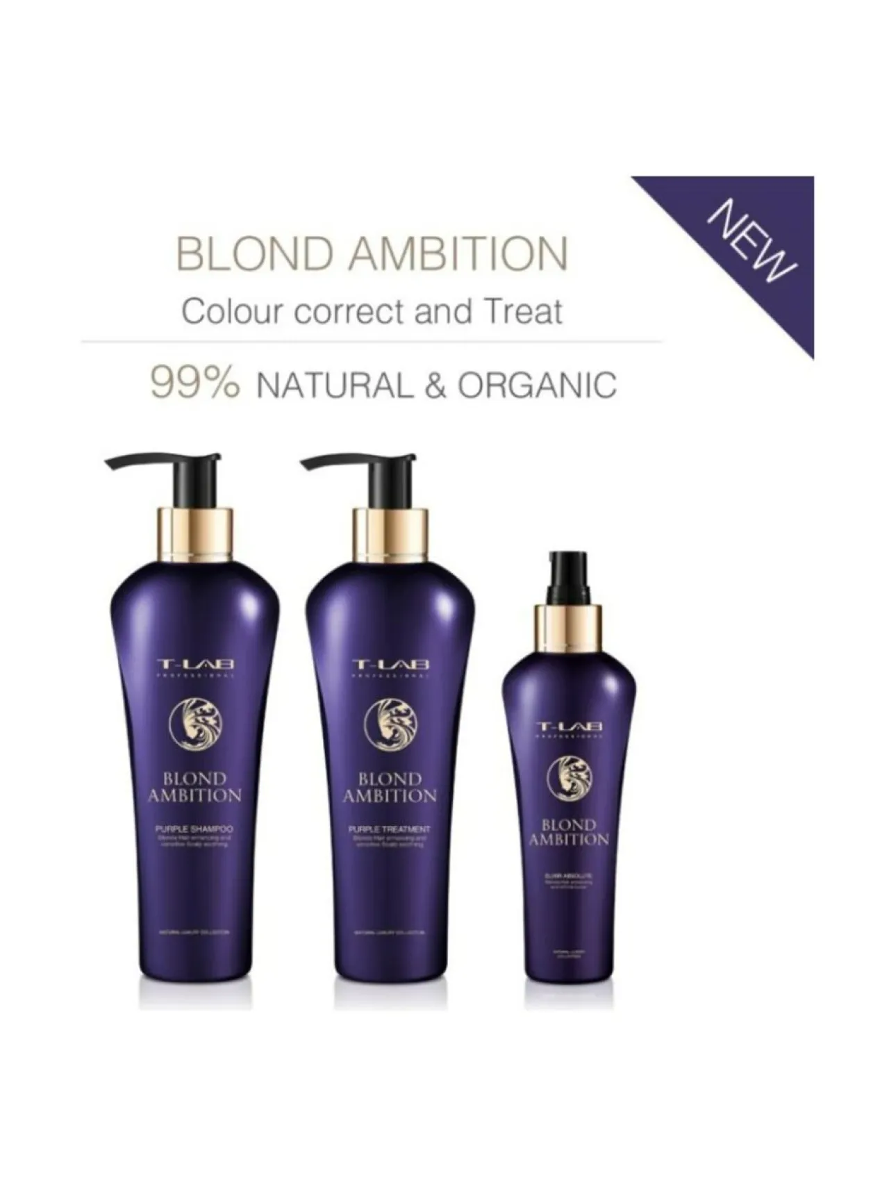 T-LAB Professional Blond Ambition Purple Shampoo -hopeashampoo 300ml^ Hiustenhoito