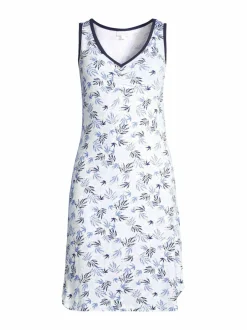 Yö- & Oloasut<Damella Blue Leaves -yöpaita 020 NAVY