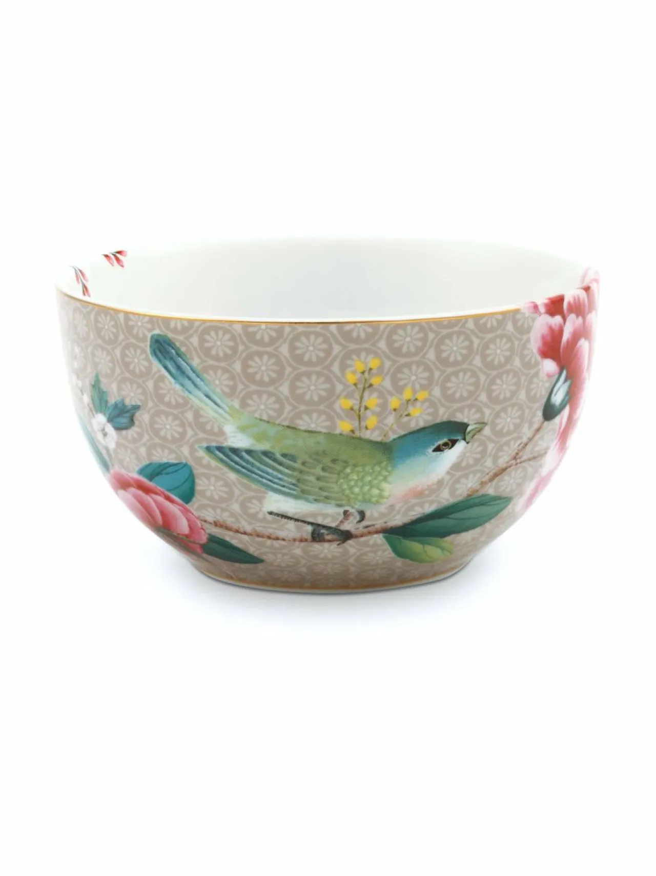 Lautaset & Kulhot<PIP Studio Blushing Birds -kulho 12 cm KHAKI