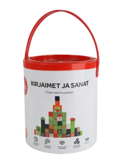 Luovuus & Oppiminen<bo. Puiset palikat Aakkoset ja sanat (suomenkielinen)