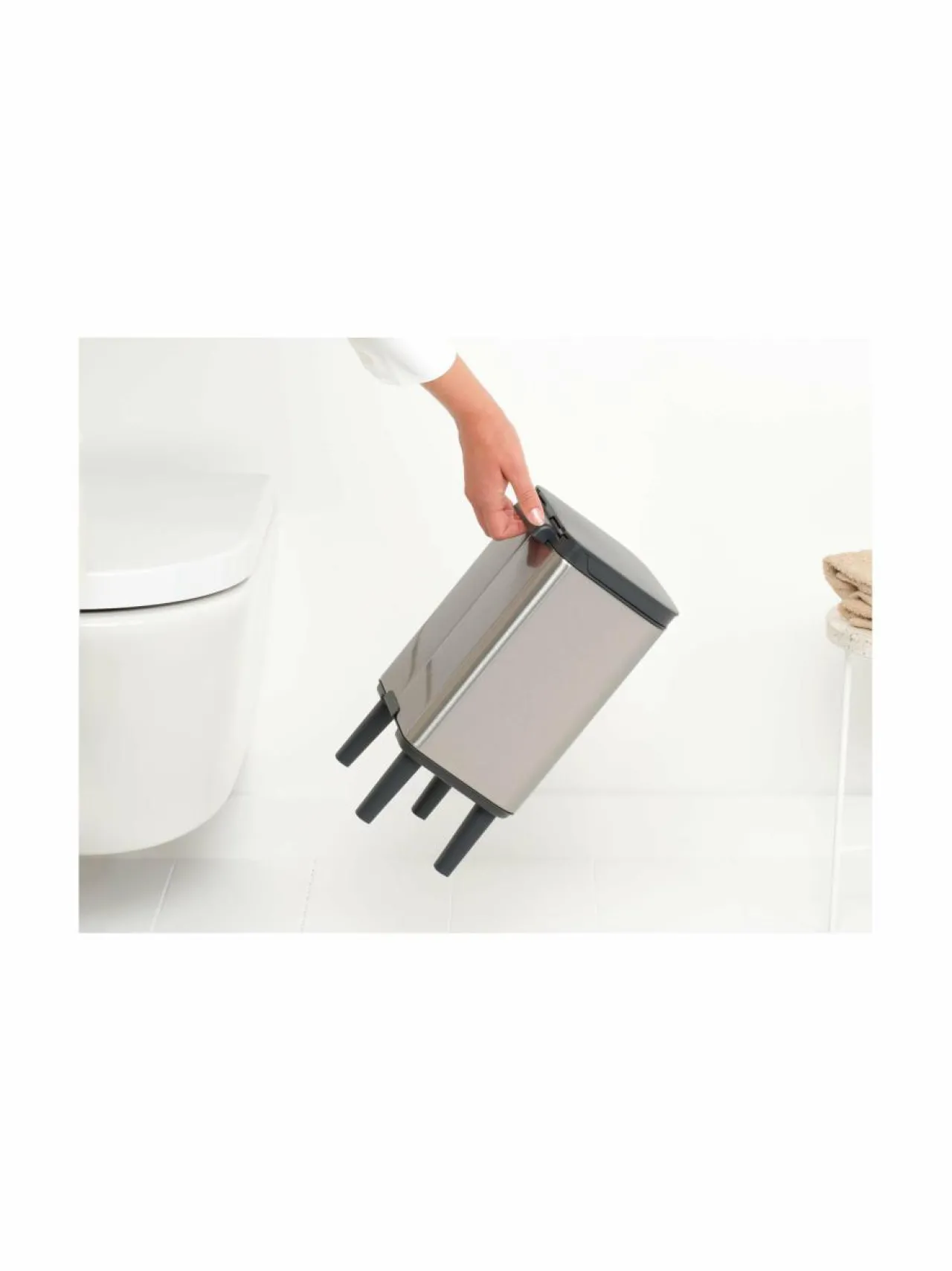 Roskakorit & -Pussit<Brabantia Bo Waste Bin -roskakori 4 l MATT STEEL FINGERPRINT PROOF