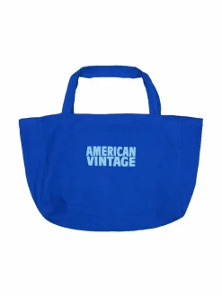 Laukut<American Vintage Bobypark Tote -tekstiilikassi BLEU DE PRUSSE