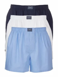 Alusasut<Polo Ralph Lauren Bokserit 3-pack VALKOINEN/SININEN