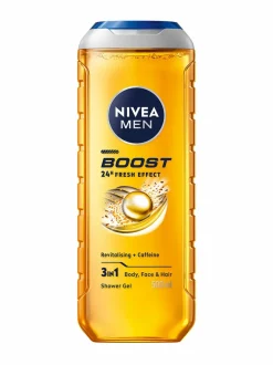 NIVEA MEN Boost Shower Gel -suihkugeeli, 250ml^ Vartalonhoito|Vartalonhoito