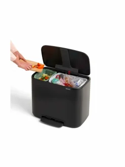 Roskakorit & -Pussit<Brabantia Bo-poljinroskakori 11 + 23 l MUSTA